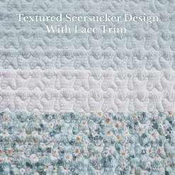 Madison Park Evian Seersucker 4-pc. Hypoallergenic Quilt Set