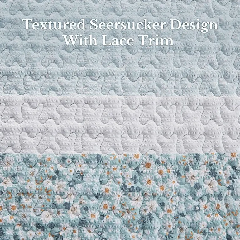Madison Park Evian Seersucker 4-pc. Hypoallergenic Quilt Set