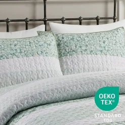 Madison Park Evian Seersucker 4-pc. Hypoallergenic Quilt Set