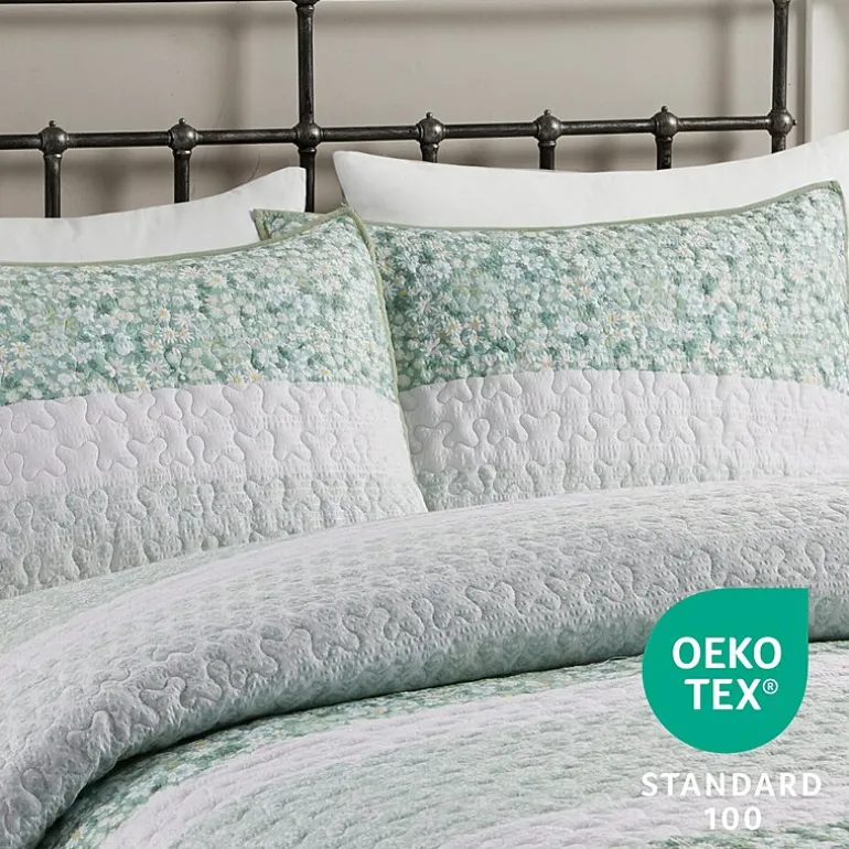 Madison Park Evian Seersucker 4-pc. Hypoallergenic Quilt Set