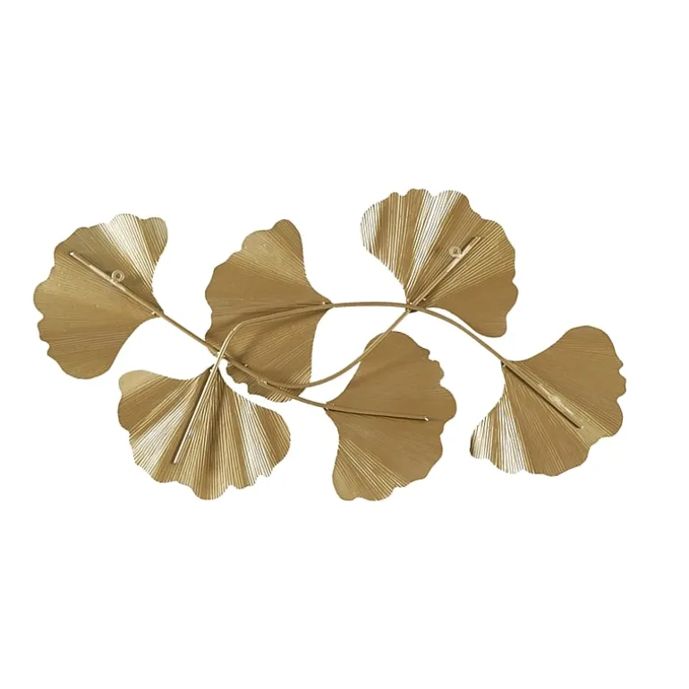 Madison Park Faye Gold Foil Ginkgo Leaf Metal Wall Art