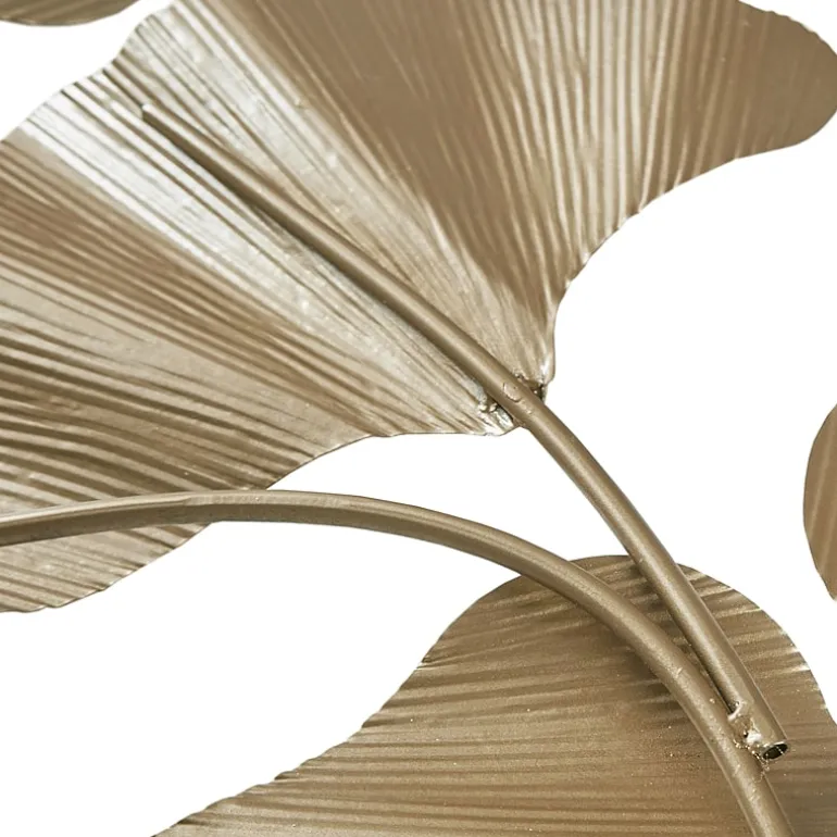 Madison Park Faye Gold Foil Ginkgo Leaf Metal Wall Art