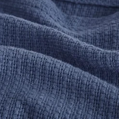 Madison Park Freshspun Basketweave 100% Cotton Blanket