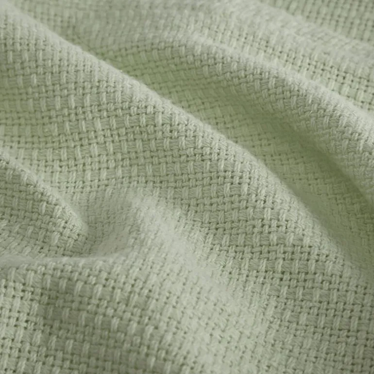 Madison Park Freshspun Basketweave 100% Cotton Blanket