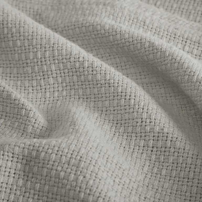 Madison Park Freshspun Basketweave 100% Cotton Blanket