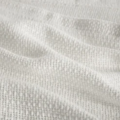 Madison Park Freshspun Basketweave 100% Cotton Blanket