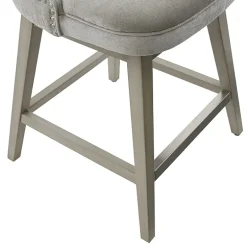 Madison Park Janet Counter Height Upholstered Swivel Bar Stool
