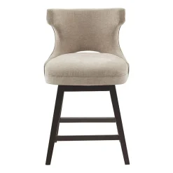 Madison Park Janet Counter Height Upholstered Swivel Bar Stool