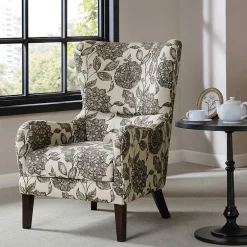 Madison Park Leda Winged-Arm Accent Chair
