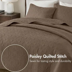 Madison Park Mansfield Antimicrobial Treated Reversible Quilt Set