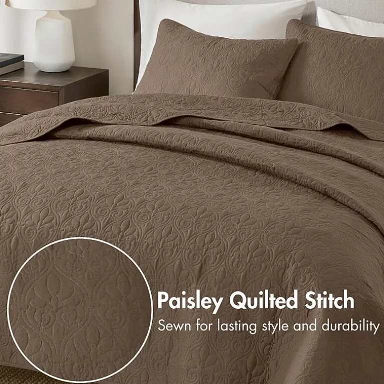 Madison Park Mansfield Antimicrobial Treated Reversible Quilt Set