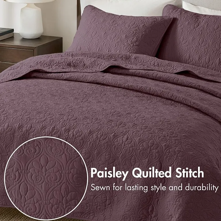 Madison Park Mansfield Antimicrobial Treated Reversible Quilt Set