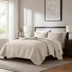 Madison Park Mansfield Antimicrobial Treated Reversible Quilt Set