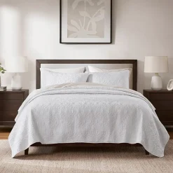 Madison Park Mansfield Antimicrobial Treated Reversible Quilt Set