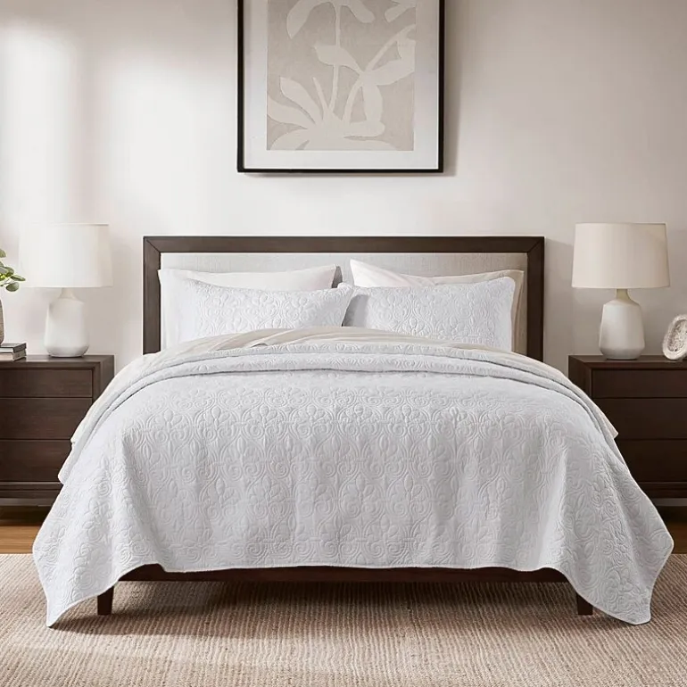 Madison Park Mansfield Antimicrobial Treated Reversible Quilt Set
