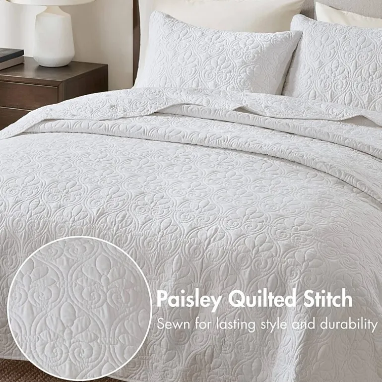 Madison Park Mansfield Antimicrobial Treated Reversible Quilt Set