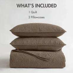 Madison Park Mansfield Antimicrobial Treated Reversible Quilt Set