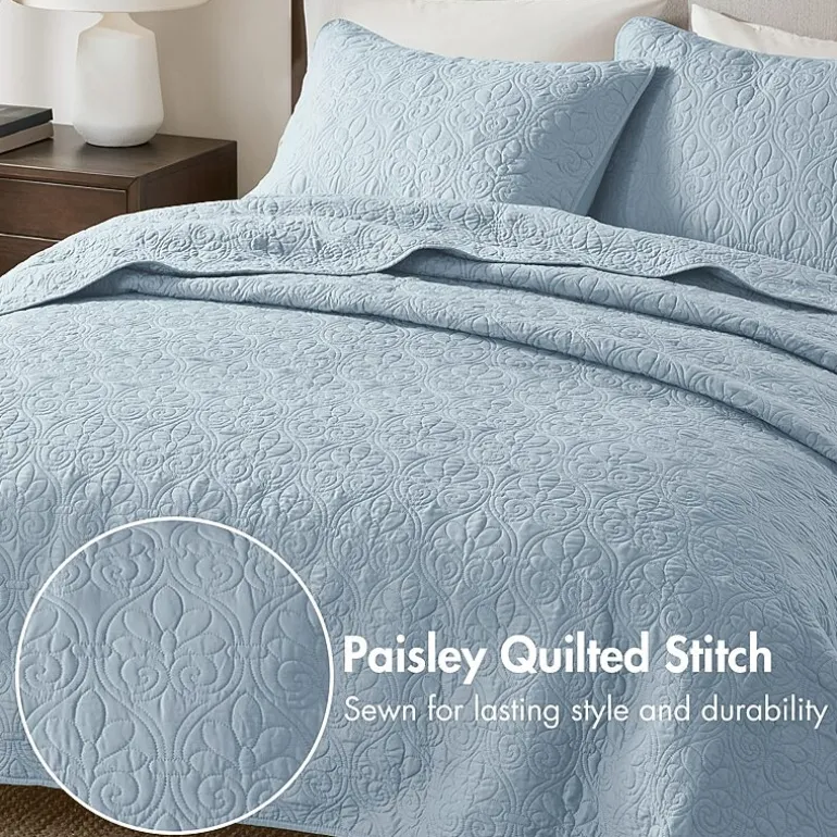 Madison Park Mansfield Antimicrobial Treated Reversible Quilt Set