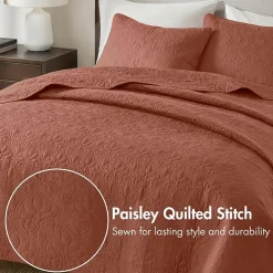 Madison Park Mansfield Antimicrobial Treated Reversible Quilt Set