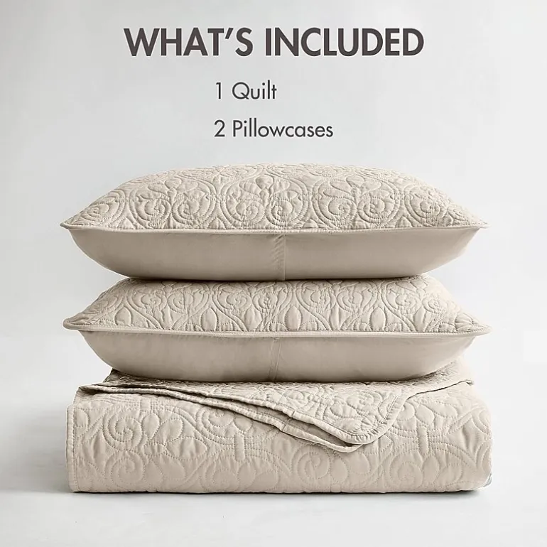 Madison Park Mansfield Antimicrobial Treated Reversible Quilt Set