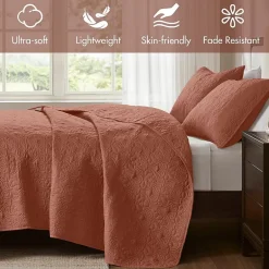 Madison Park Mansfield Antimicrobial Treated Reversible Quilt Set