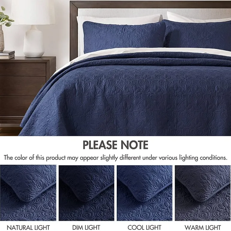 Madison Park Mansfield Antimicrobial Treated Reversible Quilt Set