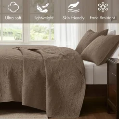 Madison Park Mansfield Antimicrobial Treated Reversible Quilt Set