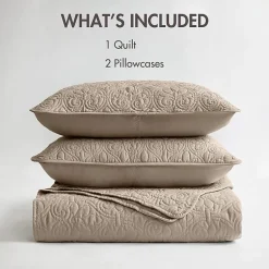 Madison Park Mansfield Antimicrobial Treated Reversible Quilt Set