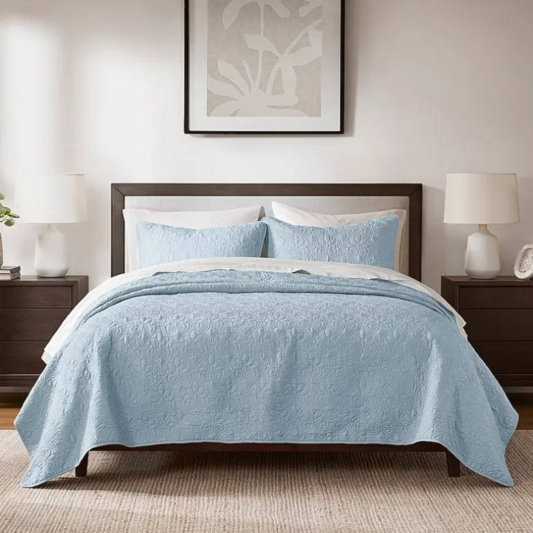 Madison Park Mansfield Antimicrobial Treated Reversible Quilt Set