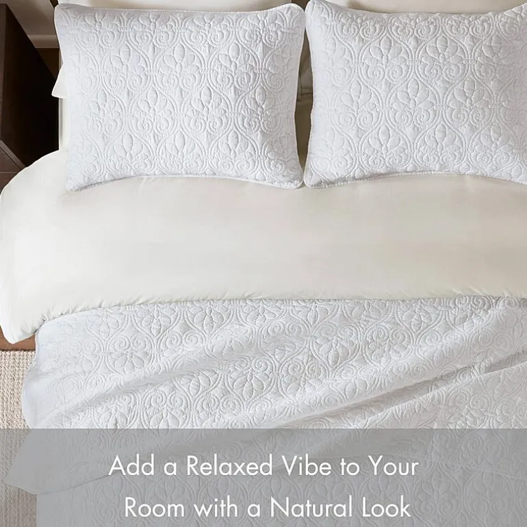 Madison Park Mansfield Antimicrobial Treated Reversible Quilt Set