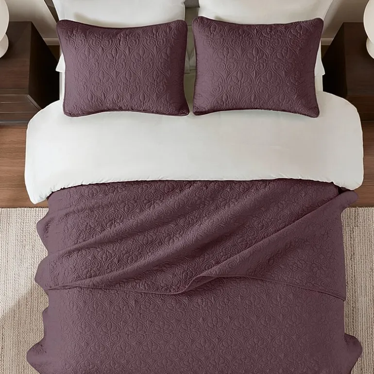 Madison Park Mansfield Antimicrobial Treated Reversible Quilt Set