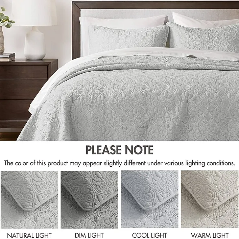 Madison Park Mansfield Antimicrobial Treated Reversible Quilt Set