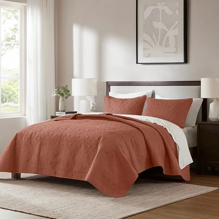 Madison Park Mansfield Antimicrobial Treated Reversible Quilt Set