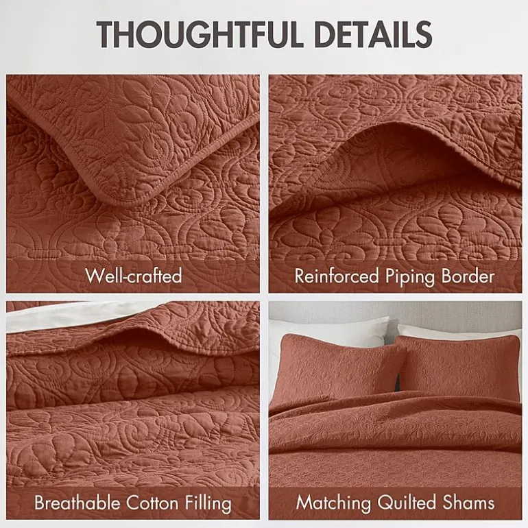 Madison Park Mansfield Antimicrobial Treated Reversible Quilt Set