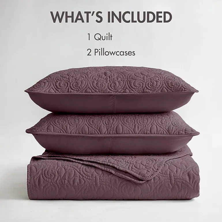 Madison Park Mansfield Antimicrobial Treated Reversible Quilt Set