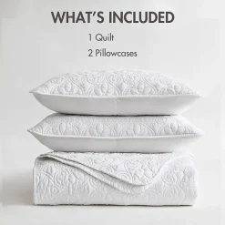 Madison Park Mansfield Antimicrobial Treated Reversible Quilt Set
