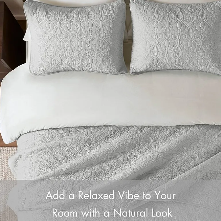 Madison Park Mansfield Antimicrobial Treated Reversible Quilt Set