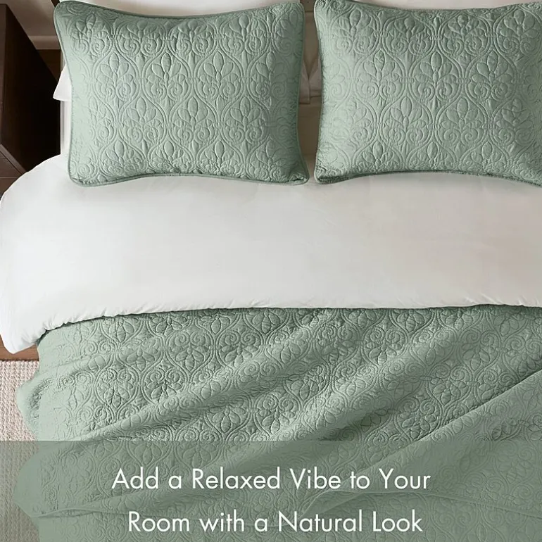 Madison Park Mansfield Antimicrobial Treated Reversible Quilt Set