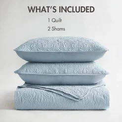 Madison Park Mansfield Antimicrobial Treated Reversible Quilt Set