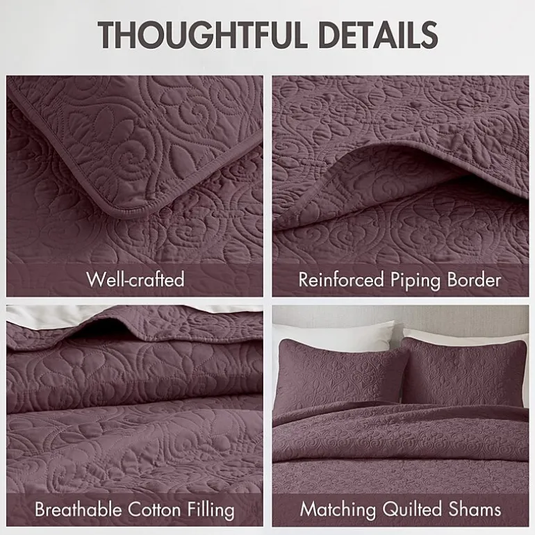 Madison Park Mansfield Antimicrobial Treated Reversible Quilt Set