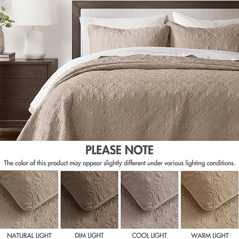 Madison Park Mansfield Antimicrobial Treated Reversible Quilt Set