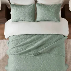 Madison Park Mansfield Antimicrobial Treated Reversible Quilt Set