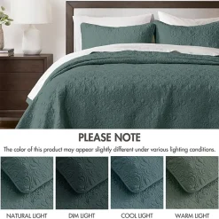 Madison Park Mansfield Antimicrobial Treated Reversible Quilt Set