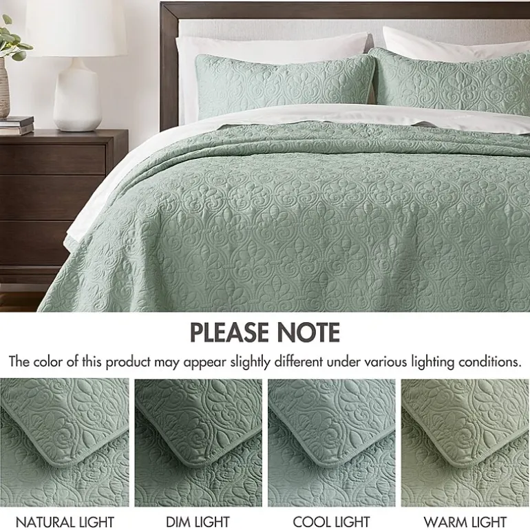 Madison Park Mansfield Antimicrobial Treated Reversible Quilt Set