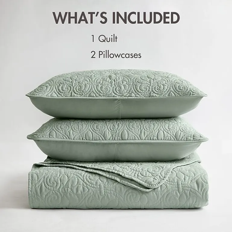 Madison Park Mansfield Antimicrobial Treated Reversible Quilt Set