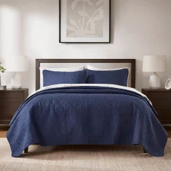 Madison Park Mansfield Antimicrobial Treated Reversible Quilt Set