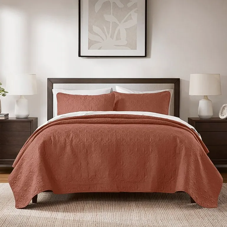 Madison Park Mansfield Antimicrobial Treated Reversible Quilt Set