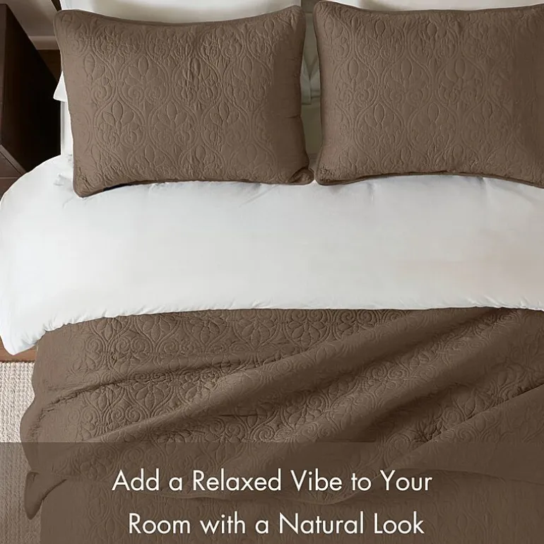 Madison Park Mansfield Antimicrobial Treated Reversible Quilt Set