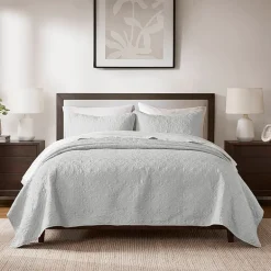 Madison Park Mansfield Antimicrobial Treated Reversible Quilt Set