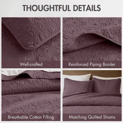 Madison Park Mansfield Oversized Antimicrobial Treated 3pc Bedspread Set
